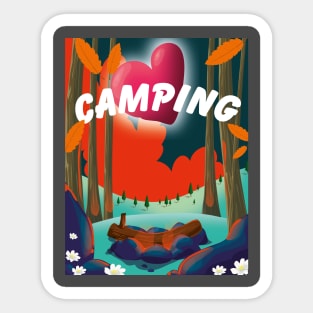 I love camping Sticker